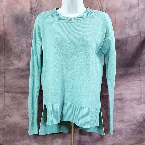 🔺️Gap Turquoise Hi-Low Hem Long Sleeve Sweater XSmall - Picture 3 of 9